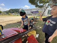 流しそうめん風遊び
