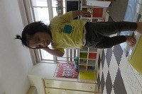 ハイハイマットで遊んでいる