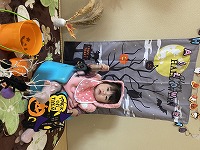 ハロウィン撮影をしている