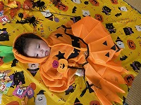 ハロウィン撮影をしている