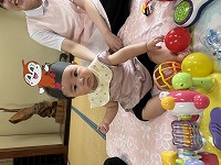 おめんをつけてハイチーズ