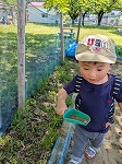 砂遊びを楽しんでいる子ども