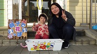 お母さんと女の笑顔笑顔