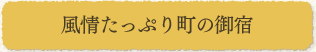 風情たっぷり町の御宿