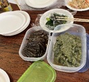 わらび、きゅうり、ミズたたき