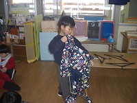 防寒着の後始末　男の子