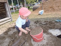 幼虫探しに夢中です