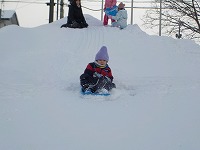 そりをする子ども