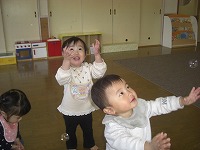 シャボン玉がきれいだね