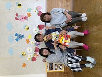 親子で記念撮影
